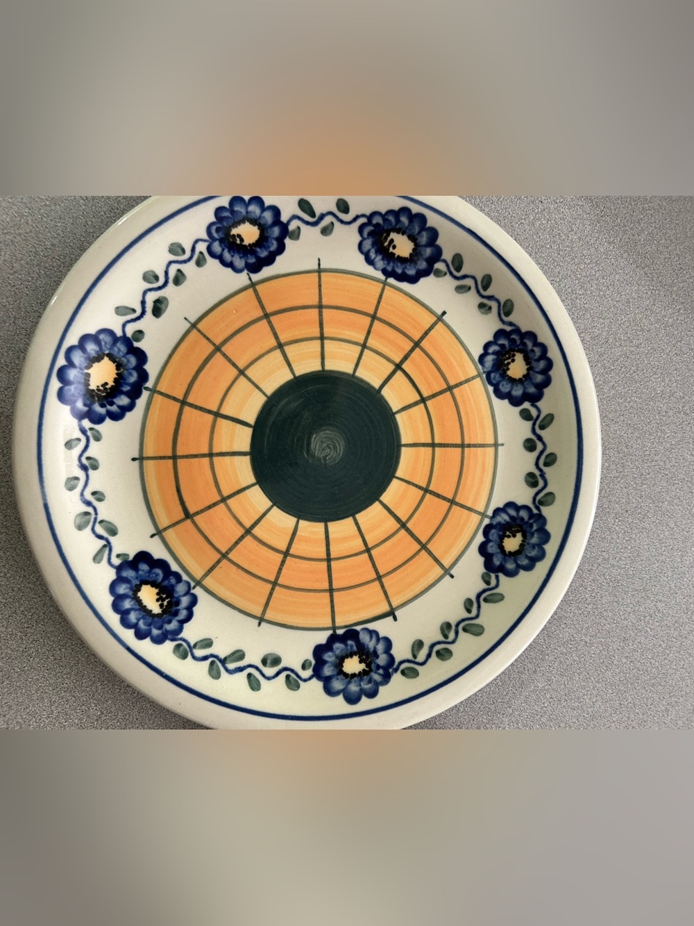 Boleslawiec Floral Polish Pottery Dinner Plate 10.75 Inches set 2